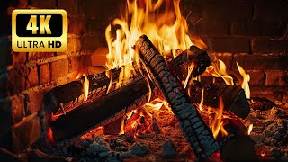 FIREPLACE  4K | Crackling Fireplace, Burning Logs for RelaxationFireplace 🔥Cozy Hearthside Bliss