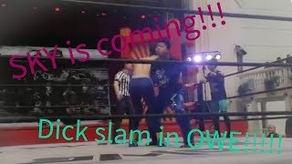 『Taiwan wrestler -“SKY” funny part』SKY first “Dick slam”  in OWE .