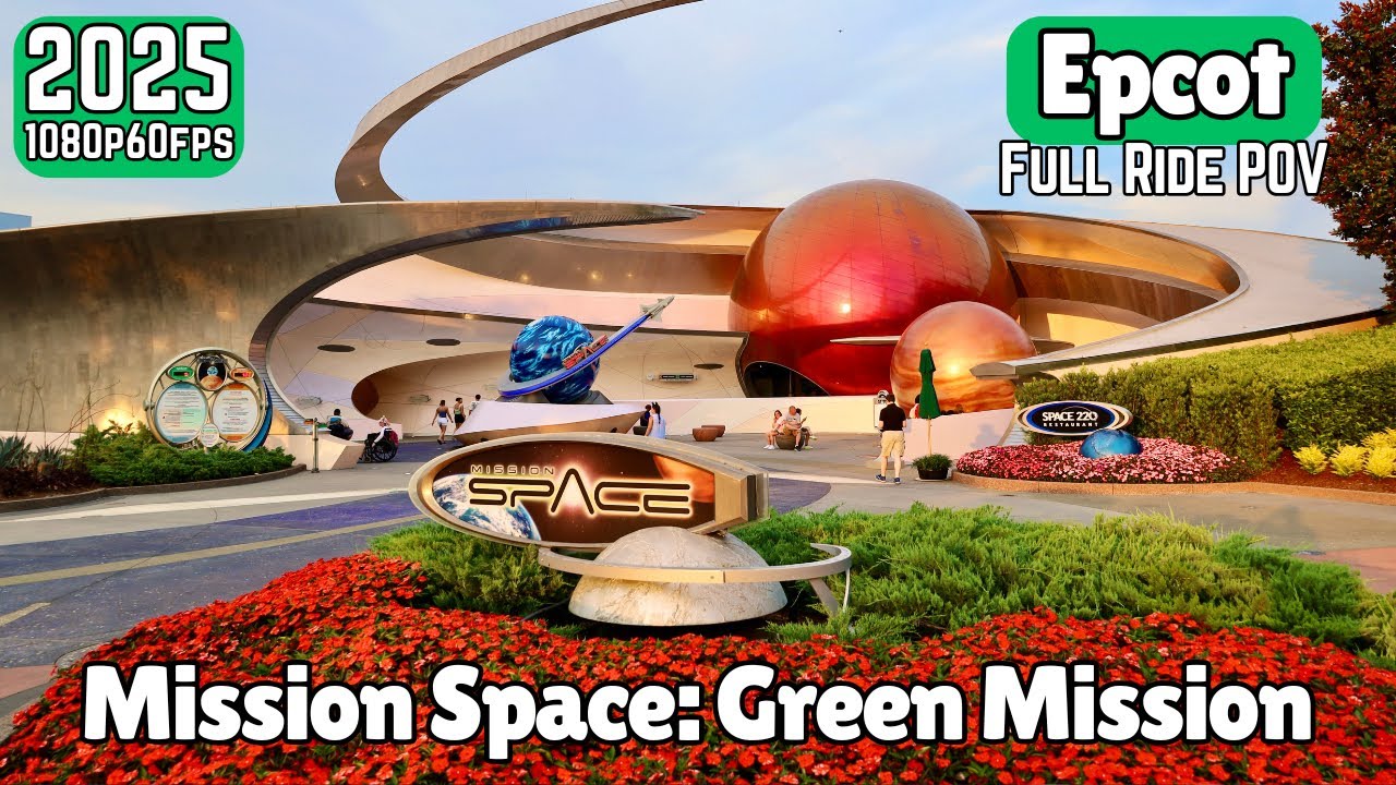 [1080p60fps] Mission Space: Green Mission (Полный обзор аттракциона + POV-видео перед началом шоу...