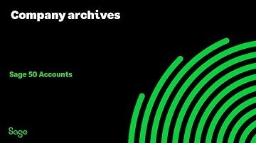 Sage 50 Accounts (UK) - Company archives