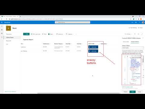 Modern SPList JSON column format to VIEW FORM / ATTACH buttons