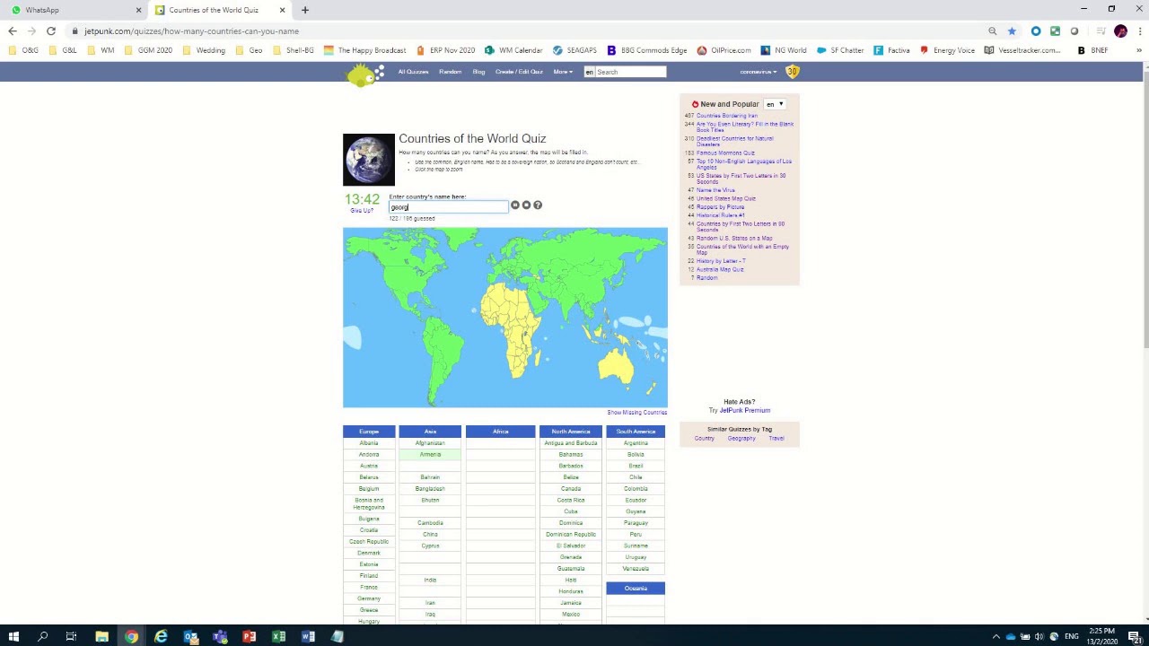 *Old World Record* JetPunk Countries of the World Quiz [2min 17sec