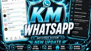 🔥 KM WhatsApp Pro New Features 2026 | Antivirus Buttons, Auto Reply & Snow Effect ❄️ screenshot 4
