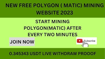 New Free Polygon (Matic) Mining Website 2023 | New Free Cloud Mining Website 2023