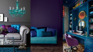 Purple and Blue Decor Ideas. Blue Purple Home Decoration Inspiration.