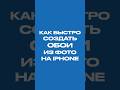 Как быстро создать обои из фото на iPhone #shorts #apple #iphone