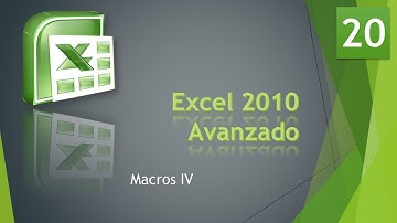 Excel Avanzado 2010  Macros IV  Vídeo 20