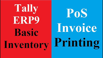 PoS Invoice configuration  in Tally ERP9 | Point of Sales  Invoice Printing  in Tally ERP9