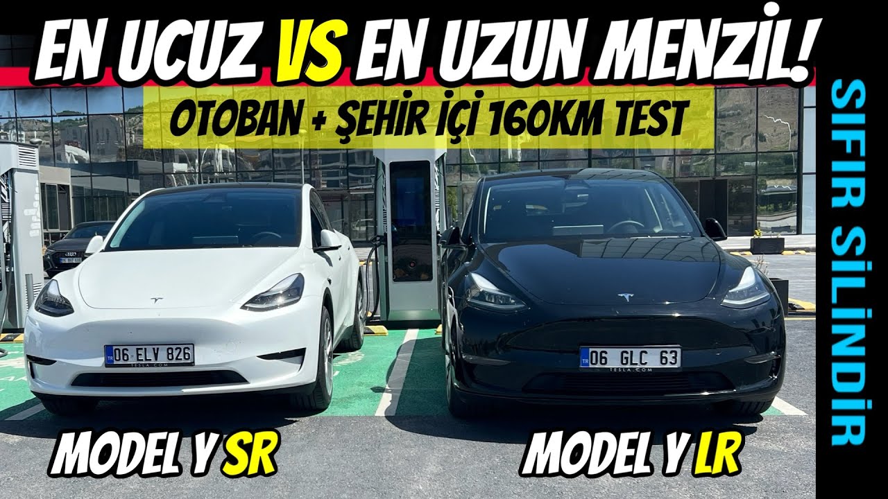 Tesla Model Y SR vs LR | Tüketim, Menzil, Dönüş Çapı, Şarj Hızı ve Her Şey | 160km Sürüş Testi