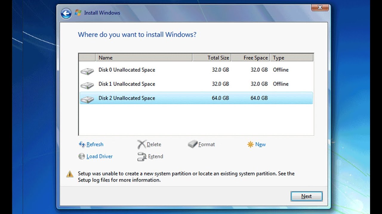 how to free space on system reserved partition