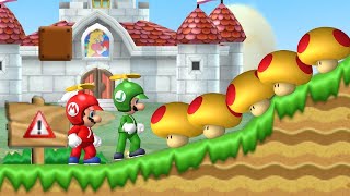 New Super Mario Bros. Wii: Japanese Edition - 2 Player Co-Op Walkthrough #01 (4K)