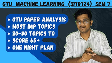 GTU 7th Sem ML: PYQ Analysis & IMP Topics (Guaranteed Pass Strategy)