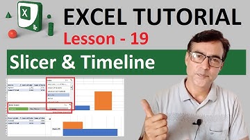 How to use Slicer and Timeline in Excel | MS Excel tutorial lesson - 19
