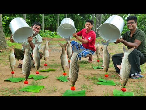 BUCKET FISH | A Whole Fish Fried Under A Bucket | Yummy Bucket Fish Making