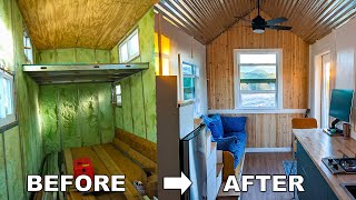 TINY HOUSE Build START to FINISH Off-Grid Tiny Home Full Conversion