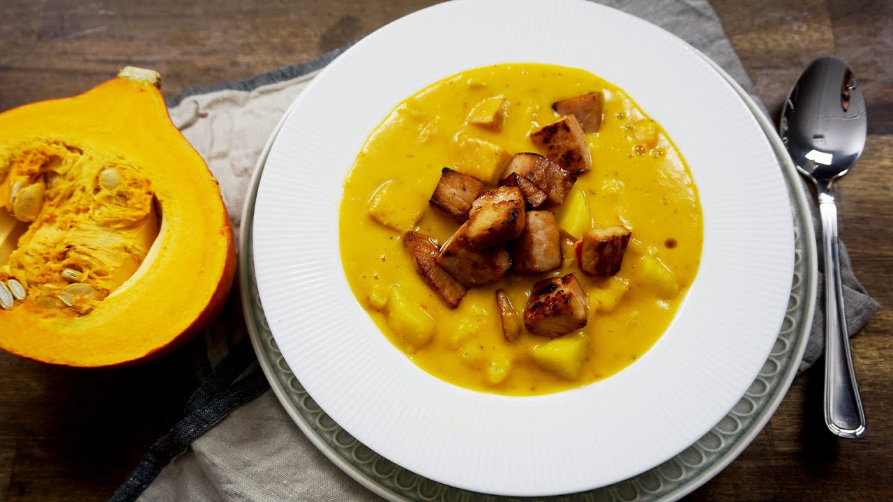 herbstlicher Kürbis Schnüsch mit Kassler - Rezept und Anleitung ...