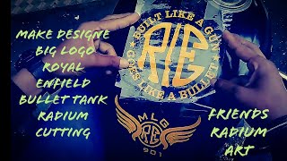 Make Designe Royal Enfield Bullet Logo | radium cutting #FriendsRasdiumArt