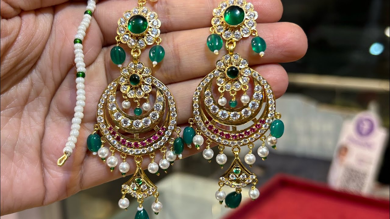 an gold rajputi earrings | gintaa.com