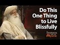 Do This One Thing to Live Blissfully - Sadhguru