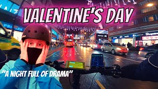 Delivering FAST FOOD On Valentine's Day!! UberEats Quest | Rollercoaster Of Emotions!! London 2023