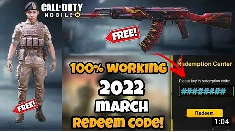 *March 2022* Call Of Duty Mobile 2022 New Redeem Code | Cod Mobile Redeem Code Garena or global