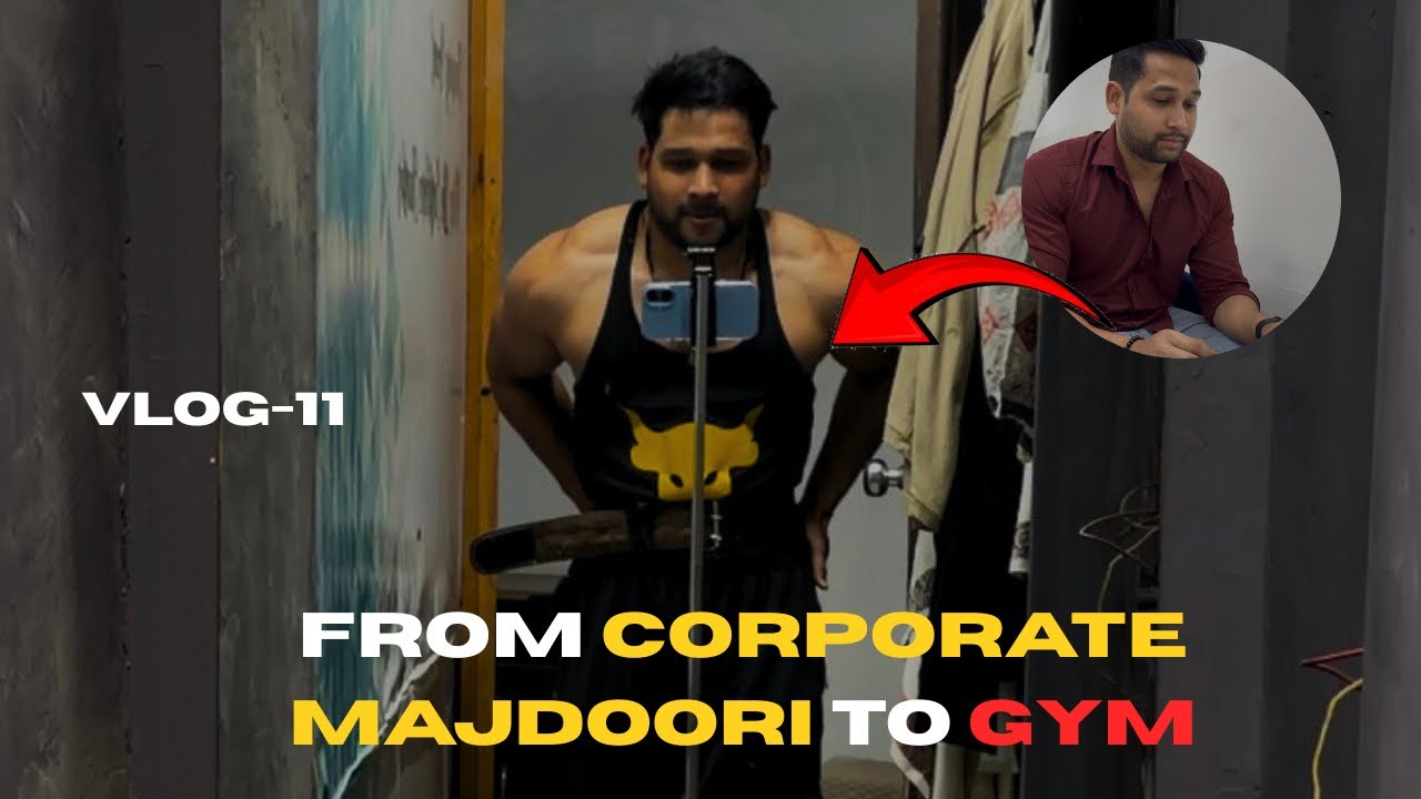 Corporate Majdoor Vlog-11 | Full shoulder workout workout with intensity 🏋️| DeskToDumbell Rawat