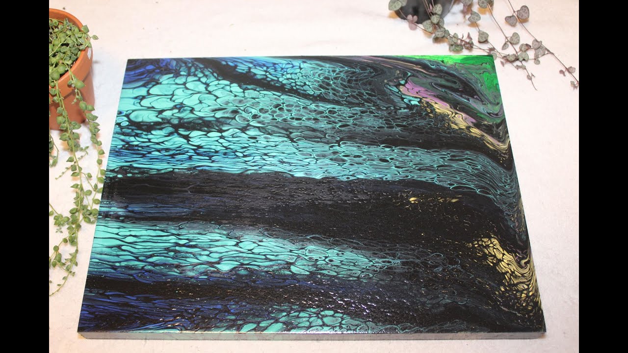 Acrylic pour fluid painting with the swipe technique! - YouTube