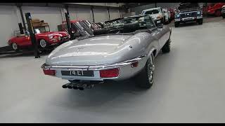 Silver Jaguar E Type v12 