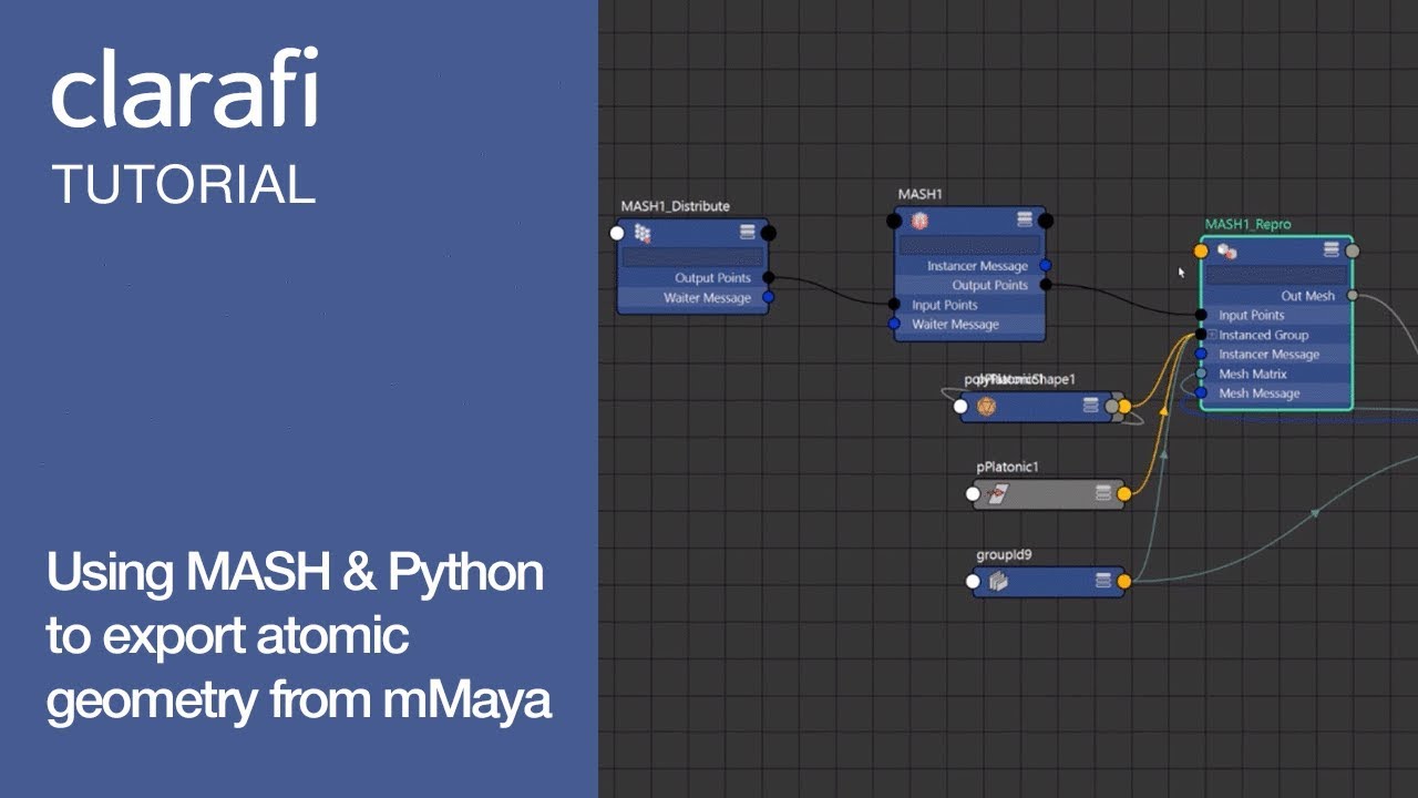 Using MASH & Python to Export Atomic Geometry from mMaya (Jonathan Khao ...
