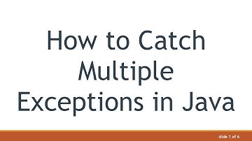 How to Catch Multiple Exceptions in Java