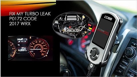 Fixed my P0172 code on my 2017 Subaru WRX TMIC Loose Charge Pipe off