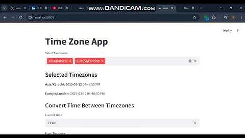 🐍🌍 Time Zone App – Built with Python! 🌍🐍