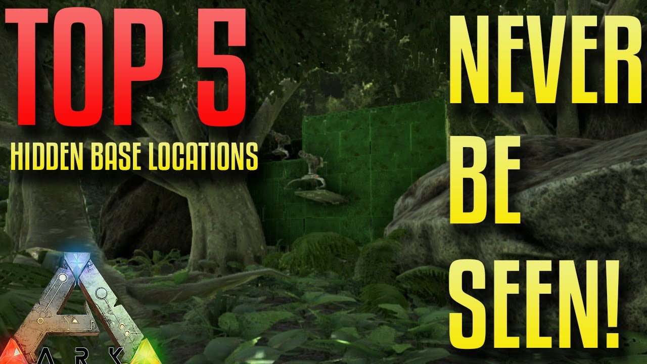 Top 5 Lowest Profile Base Locations Island Ark Survival Evolved Youtube