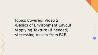 Unreal Basics for Filmmakers: Video 2 Layout, Textures, FAB Assets