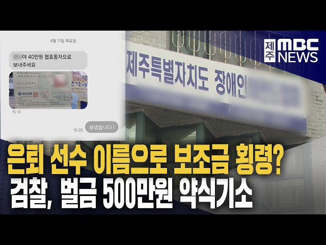 [뉴스후] 선수 명의로 보조금 챙긴 임원 벌금 약식기소