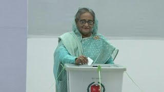 Thumbnail for Bangladesh PM Hasina votes in election without opposition | AFP