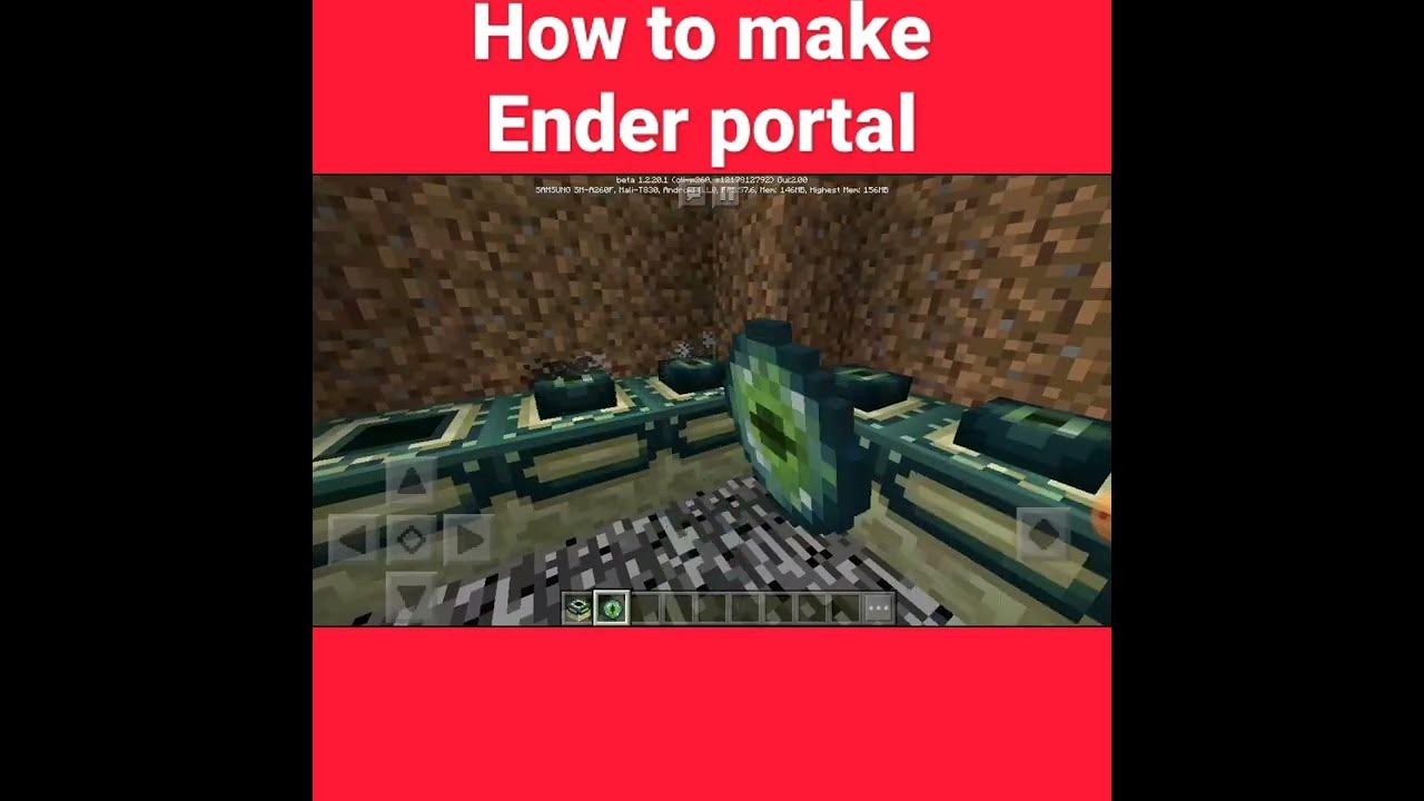 how to make ender portal YouTube