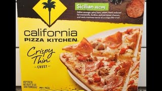 This is a taste test/review of the sicilian recipe pizza from
california kitchen. it "italian sausage, spicy ham, salami, basil,
reduced fat mozzare...