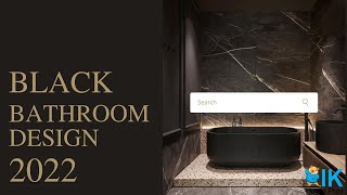 Best dark bathroom design inspiration ideas / marble bathroom with black details