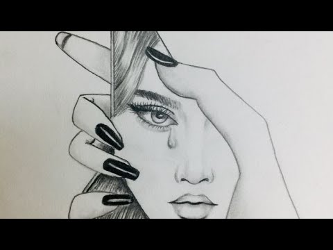 رسم خيالي لفتاه بالرصاص     