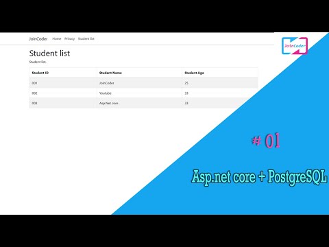 Tips -#01 | ASP.NET CORE MVC  Connect to Database ( PostgreSQL )