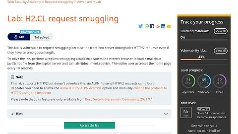 Web Security Academy | Request Smuggling | 12 - H2.CL Request Smuggling