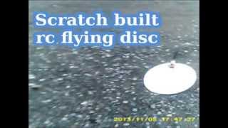 my brand new scratch built rc flying disc 1st successful maiden (3rd attempt)