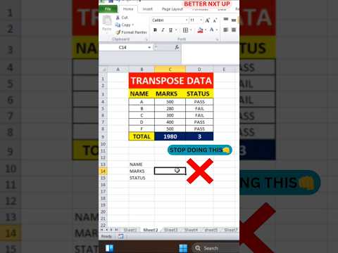 Excel for freshers