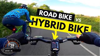 Can I Beat a ROAD BIKE on my HYBRID BICYCLE?