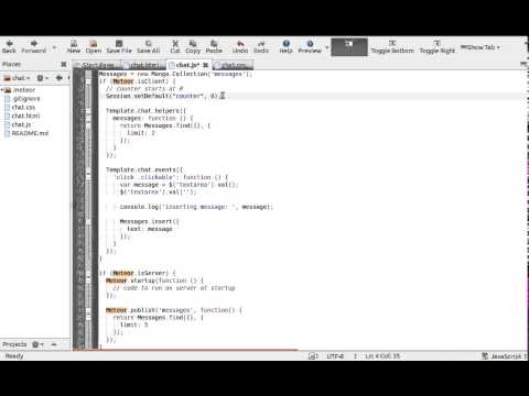 Meteor.js chat tutorial part 15 - Autopublish package
