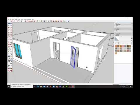 Sketchup 2020, Kapı yapımı, internetten 3D kapı modeli yükleme ve yerine montajı