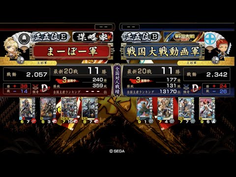 【戦国大戦】独眼竜の覇道VS示現の極み