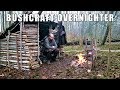 Bushcraft Overnighter - Winter Shelter with Wood Stove