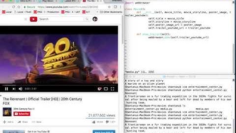 Play Movie Trailer using Python